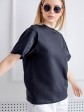 Футболка oversize - Бавовна -  чорна - "Ніка" mini 3