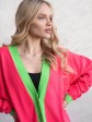 Кардиган з гудзиками - oversize - "Беатріс" - Малиново-зелений mini 