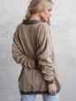 Кардиган з гудзиками - oversize - "Беатріс" - Бежево-шоколадний mini 4