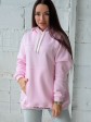 Жіночий худи на флісі з капюшоном Oversize - "Оллі" - рожевий mini 
