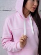 Жіночий худи на флісі з капюшоном Oversize - "Оллі" - рожевий mini 3