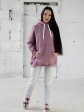 Жіночий худи на флісі з капюшоном Oversize -  "Оллі" - ліловий. mini 