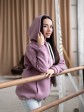 Жіночий худи на флісі з капюшоном Oversize -  "Оллі" - ліловий. mini 3