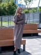 Тепла довга сукня - Машинна в'язка - "Одрі" - Шоколад mini 