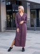 Тепла довга сукня - Машинна в'язка - "Одрі" - Слива mini 