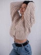 Укорочений кардиган із гудзиками - one size - "FLORA" - Бежевий mini 
