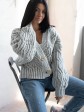 Укорочений кардиган із гудзиками - one size - "FLORA" - Сірий mini 