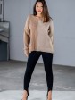Светр "Кетрін" - OVERSIZE - Вовна - Біж-карамель mini 