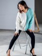 Светр "Кетрін" - OVERSIZE - Вовна - Білий-м'ята mini 