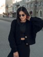 Укорочений кардиган із гудзиками - one size - "FLORA" чорний mini 5