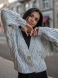 Укорочений кардиган із гудзиками - one size - "FLORA" - Сірий mini 12