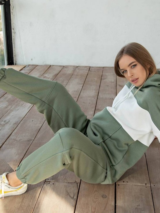 Костюм жіночий - Триніка на флісі -oversize - "Моніка" - Кава 6