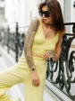 Штани жіночі - вільного крою - машинна в'язка - лимонний mini 4