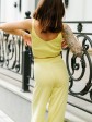 Штани жіночі - вільного крою - машинна в'язка - лимонний mini 5