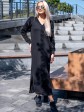 Теплое длинное платье - Машинная  вязка -  "Одри" - Черное mini 5