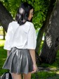 Жіночий костюм футболка та спідниця-сонце - «Джина» - Графіт mini 4