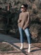 Жіночий светр крупної в’зки кольору - Вовна - Акрил - «Джоллі» - Кофе mini 