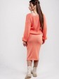 Женское вязаное платье - машинная вязка - "Келли" - Коралл mini 9