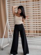 Женские брюки расклешенные - Джерси - черные "Палаццо" mini 