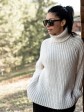 Жіночий светр крупної в’зки кольору - Вовна - Акрил - «Джоллі» - Молоко mini 2