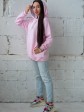 Женский худи на флисе с капюшоном Oversize - "Олли" - розовый. mini 4