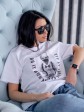 Базова футболка - Бавовна - Оversize "Хардкор" - Біла mini 8