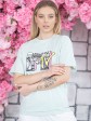 Женская футболка - оверсайз - белая с принтом MTV mini 3
