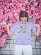Жіноча футболка - оверсайз  - лавандова з принтом MTV mini 2
