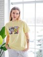 Женская футболка - оверсайз - лимонная с принтом MTV mini 