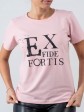 Женская футболка свободного кроя - Хлопок - "Элис" - Пудра mini 1
