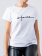 Женская футболка - свободный крой - Хлопок - "Файт" - Белый mini 