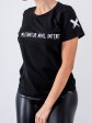Женская футболка - Хлопок - "Алиса" - Черная mini 3