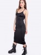 Жіноча сукня з відкритою спиною - машинна в'язка - "Ірис" - Чорна mini 