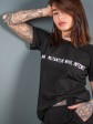 Жіноча футболка - Бавовна - "Аліса" - Чорна mini 