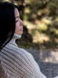 Женский свитер с высоким горлом  - Шерсть- Акрил - «Джолли» -Песок mini 5