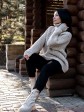 Женский свитер с высоким горлом  - Шерсть- Акрил - «Джолли» -Песок mini 6