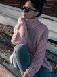 Жіночий светр крупної в’зки Вовна - Акрил - «Джоллі» -  Пудра mini 
