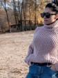 Женский свитер крупной вязки - шерсть - Акрил - «Джолли» -Пудра mini 2