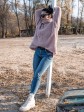 Жіночий светр крупної в’зки Вовна - Акрил - «Джоллі» -  Пудра mini 3
