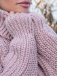 Жіночий светр крупної в’зки Вовна - Акрил - «Джоллі» -  Пудра mini 5