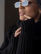 Жіночий светр крупної в’зки Вовна - Акрил - «Джоллі»чорний mini 2