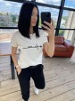 Жіноча футболка - вільний крій - Бавовна - "Файт" - Молоко mini 4