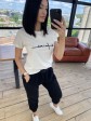 Жіноча футболка - вільний крій - Бавовна - "Файт" - Молоко mini 5