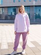Женский спортивный костюм на флисе - "Аврора" - розово-лиловый mini 