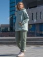 Женский спортивный костюм на флисе - "Аврора" - оливка-хаки mini 2