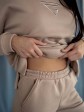 Жіночий костюм - Тринитка на флісі - «Белла» - Кава mini 2