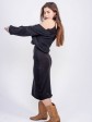 Женское вязаное платье - машинная вязка - "Келли" - Черный mini 2