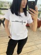 Жіноча футболка - вільний крій - Бавовна - "Файт" - Білий mini 3