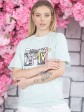 Женская футболка - оверсайз - оливковая с принтом MTV mini 