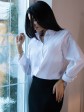 Женская рубашка - Мужской крой - Хлопок - «Оливия» - Белая mini 5